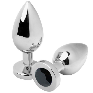 Plug anale in acciaio lucido con vetro, 7,62 cm, sicuro e versatile